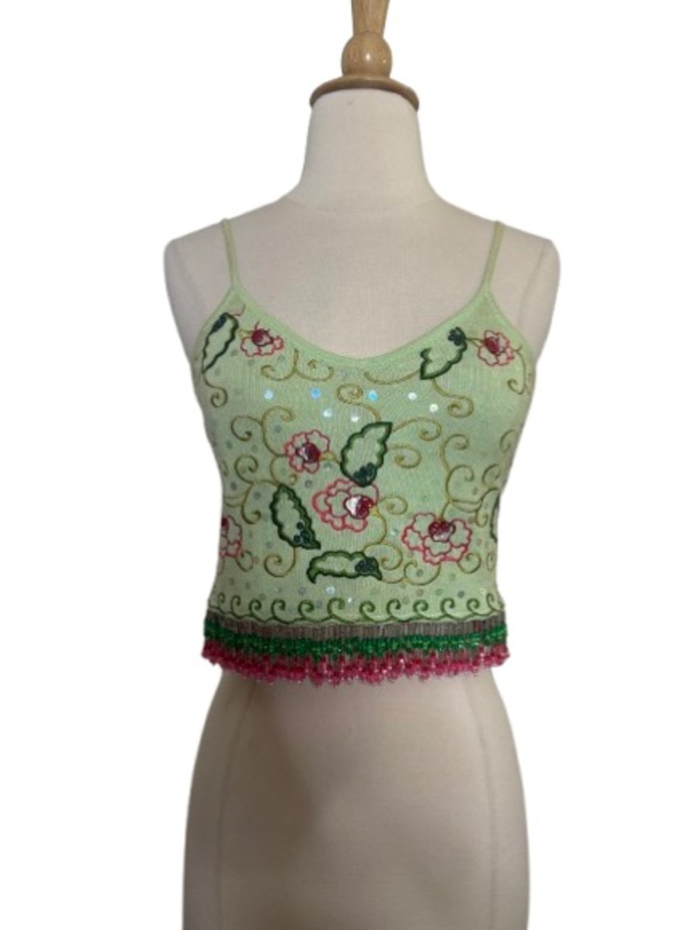 vintage Jane Doe embellished knit top